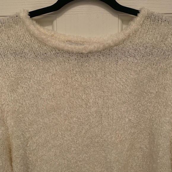 Maggie McNaughton Cream Sparkle Eyelash Sweater - Picture 7 of 8